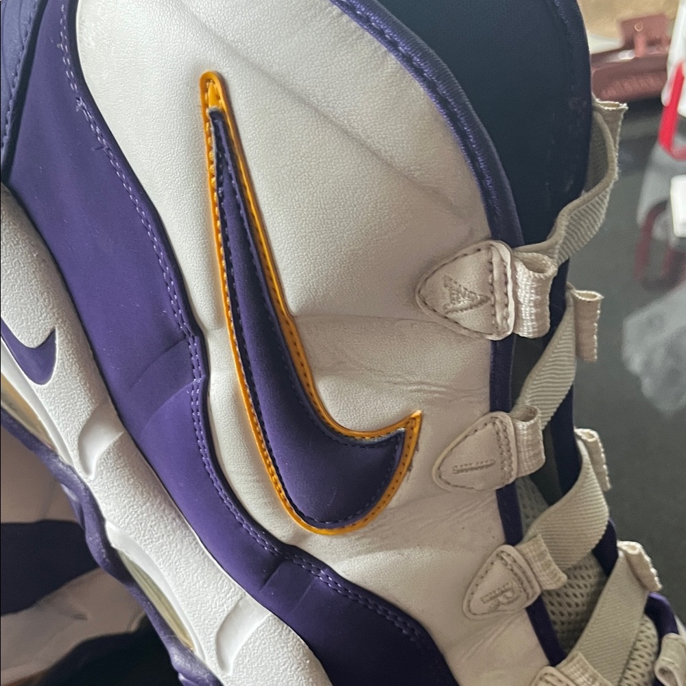 Nike Purple and White Sneakers Air Max Uptempo ‘95 Lakers Derek Fisher - Picture 2 of 13